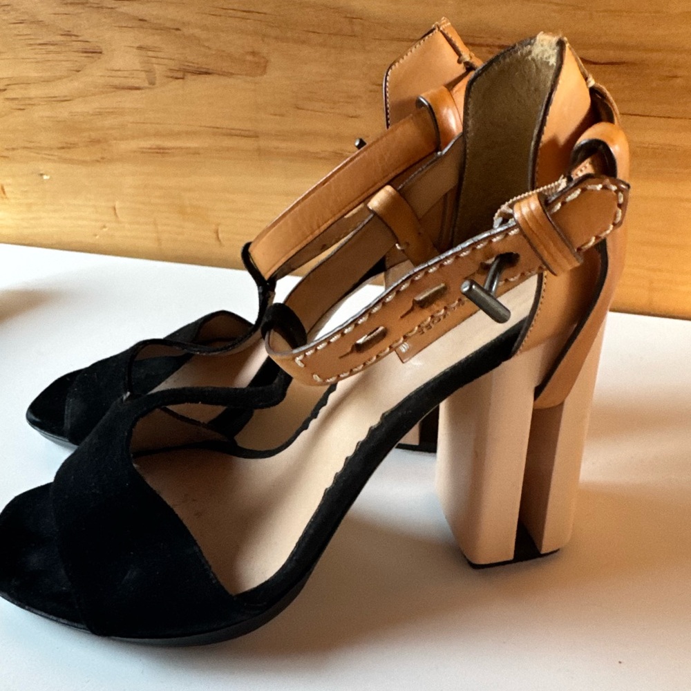 Reed Krakoff Black and Tan Heels